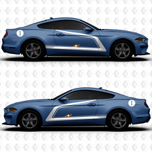 Number Side Doors Stripes Racing Decals Stickers for Ford Mustang
 3