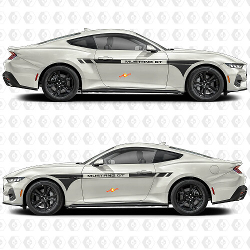 GT Racing Stripes Side Doors Vinyl Decal KIt for Musclecar Musclecarmodel GT