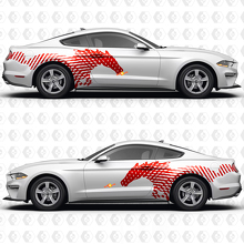 Horse Side Doors Stripes Racing Decals Stickers for Ford Mustang
 2