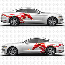 Horse Side Doors Stripes Racing Decals Stickers for Ford Mustang
 2