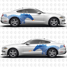 Horse Side Doors Stripes Racing Decals Stickers for Ford Mustang
 3