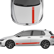 Decal Stripes Side Door and Hood racing design kit For Volkswagen Golf-R360S
 2