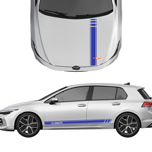 Decal Stripes Side Door and Hood racing design kit For Volkswagen Golf-R360S
 3