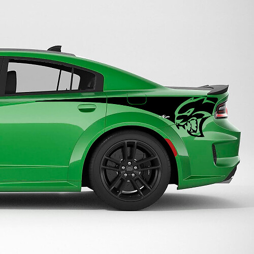 Hellcat SRT Rear Quarter Side Stripe Vinyl Decal Sticker for Dodge Charger
