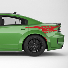 Hellcat SRT Tribal Rear Quarter Side Stripe Vinyl Decal Sticker for Dodge Charger
 3