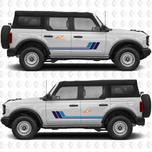 Side Doors Retro Heritage Vintage Stripes Graphics Decals Stickers for Ford Bronco 2 2