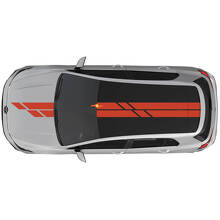 Dual Stripes Hood Roof Vinyl Decal Sticker for Volkswagen Golf GTI_2