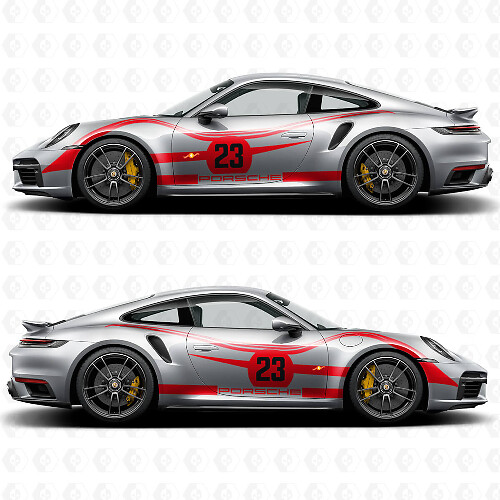 Side 917 Living Legend Concept Style stripes Kit graphic Decal Sticker for Porsche 911