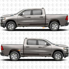 Custom Text Performance Rocker Panel Side Doors Stripes Stickers Decals Graphics 2 for Dodge RAM 1500 6