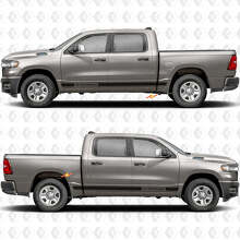 Texte personnalisé Performance Bas de caisse Porte Latérale Bandes Autocollants Décalques Graphiques 3 pour Dodge RAM 1500 2