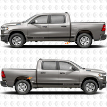 Custom Text Rocker Panel Side Doors Stripes Stickers Decals Graphics for Dodge RAM 1500 2500 2