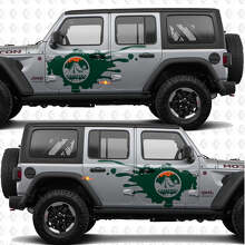 Camping Mountains Side Door Splash Vinyl Decal Kit for Jeep Wrangler 4-Door_2