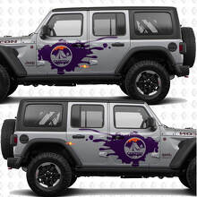 Mountains Nature Camping Side Door Stripes Vinyl Decal for Jeep Wrangler_3