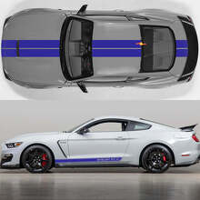 Racing Hood and Side Stripes Vinyl Decal Kit for Musclecar Musclecarmodel GT-H_3