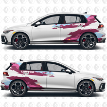 Custom Text Wrap Sport Vinyl Decal Stickers for Volkswagen Golf GTI
 4
