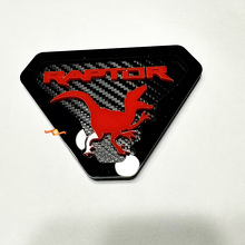 Raptor Edition Guard Badges Tailgate Emblem 3D Badge Carbon Background 3