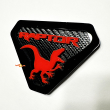 Raptor Edition Guard Badges Tailgate Emblem 3D Badge Carbon Background 5