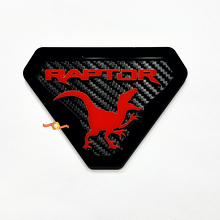 Raptor Edition Guard Badges Tailgate Emblem 3D Badge Carbon Background 9