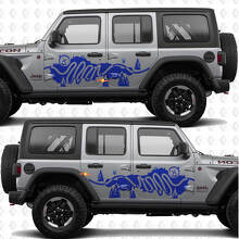 Trail Map Compass Nature Side Vinyl Decal Sticker for Jeep Wrangler_3