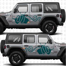 Trail Pass Map Kompass Side Doors Streifen Vinyl Aufkleber Sticker passend für Jeep Wrangler 2