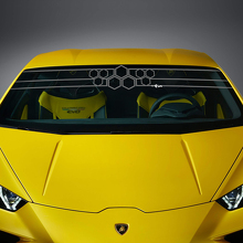 Windshield Honeycomb Stripe Racing Vinyl Decal Sticker Graphics for Lamborghini Huracan Evo 2
