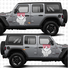 Skull Deer US Flag Side Doors Stripes Vinyl decal sticker fit Jeep Wrangler 2