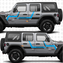 Custom Text Stripes Side Doors Vinyl decal sticker fit Jeep Wrangler 3