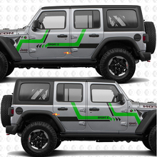 Custom Text Stripes Side Doors Vinyl decal sticker fit Jeep Wrangler 4