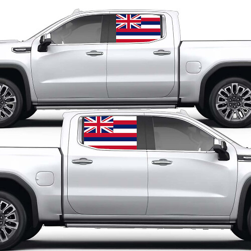 Hawaiian flag Side Window Vinyl Decal Sticker for GMC Sierra 2023