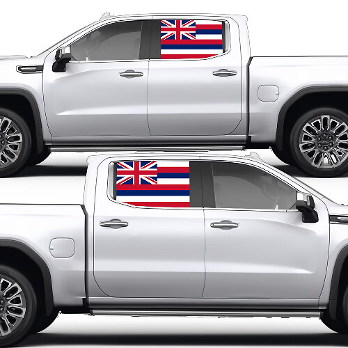 Hawaiian flag Side Window Vinyl Decal Sticker for GMC Sierra 2023 1