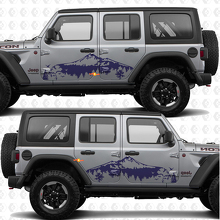Mountains Nature Landscape Side Doors Vinyl decal sticker fit Jeep Wrangler 3