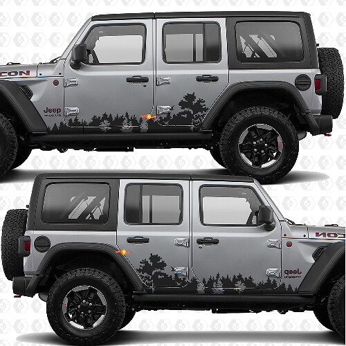 Forrest Nature Landscape Side Doors Vinyl decal sticker fit Jeep Wrangler