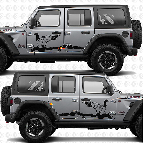 Duck Hunting Nature Landscape Side Doors Vinyl decal sticker fit Jeep Wrangler