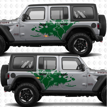 Deer Nature Landscape Side Doors Vinyl decal sticker fit Jeep Wrangler 3