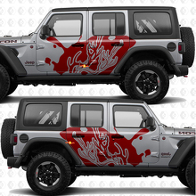 Antlers Silhouette Splash Side Doors Vinyl decal sticker fit Jeep Wrangler 2