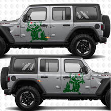 Deer Skull Mountains Splash Side Doors Vinyl decal sticker fit Jeep Wrangler 2
