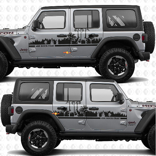 Custom Text Forest Side Doors Vinyl decal sticker fit Jeep Wrangler