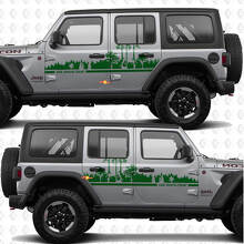 Forest Stripe Door Side Vinyl Decal Sticker For Jeep Wrangler 2