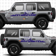 Forest Side Doors Vinyl decal sticker fit Jeep Wrangler 3