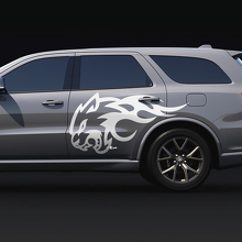 Autocollants en vinyle Wildcat Flame Side Decal pour Dodge Durango 2