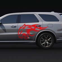 Autocollants en vinyle Wildcat Flame Side Decal pour Dodge Durango 3