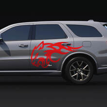 Autocollants en vinyle Wildcat Flame Side Decal pour Dodge Durango 3