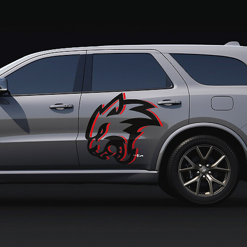 Wildcat Two colours Side Door Decal vinyl stickers for Dodge Durango