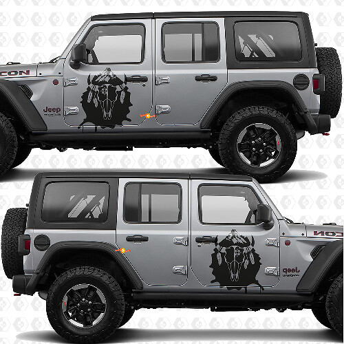 Autocowboy Indian Splash Side Doors Vinyl decal sticker fit Jeep Wrangler