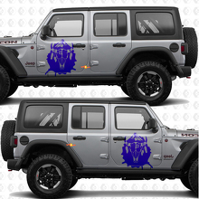 Autocowboy Indian Splash Side Doors Vinyl decal sticker fit Jeep Wrangler 3