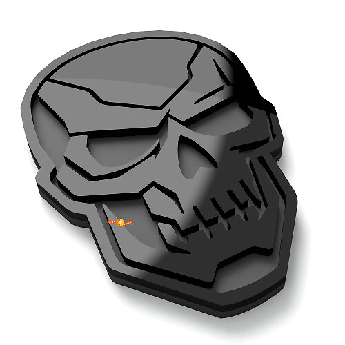 Skull Terminator Guardsman Badges Tailgate Emblem 3D Badge