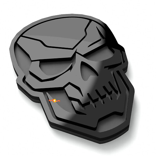 Skull Terminator Style 3D Fender Badge Tailgate Emblem