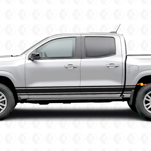 Slim Accent Door & Bedside Vinyl Stripes for Chevrolet Colorado 3rd Gen 2023-2026