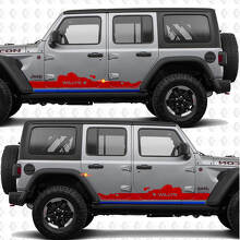 Autocollant vinyle personnalisé texte portes latérales compatible Jeep Wrangler Jeep Wrangler Willys 2