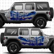 Forrest and Mountains Nature Side Doors Vinyl decal sticker fit Jeep Wrangler 3